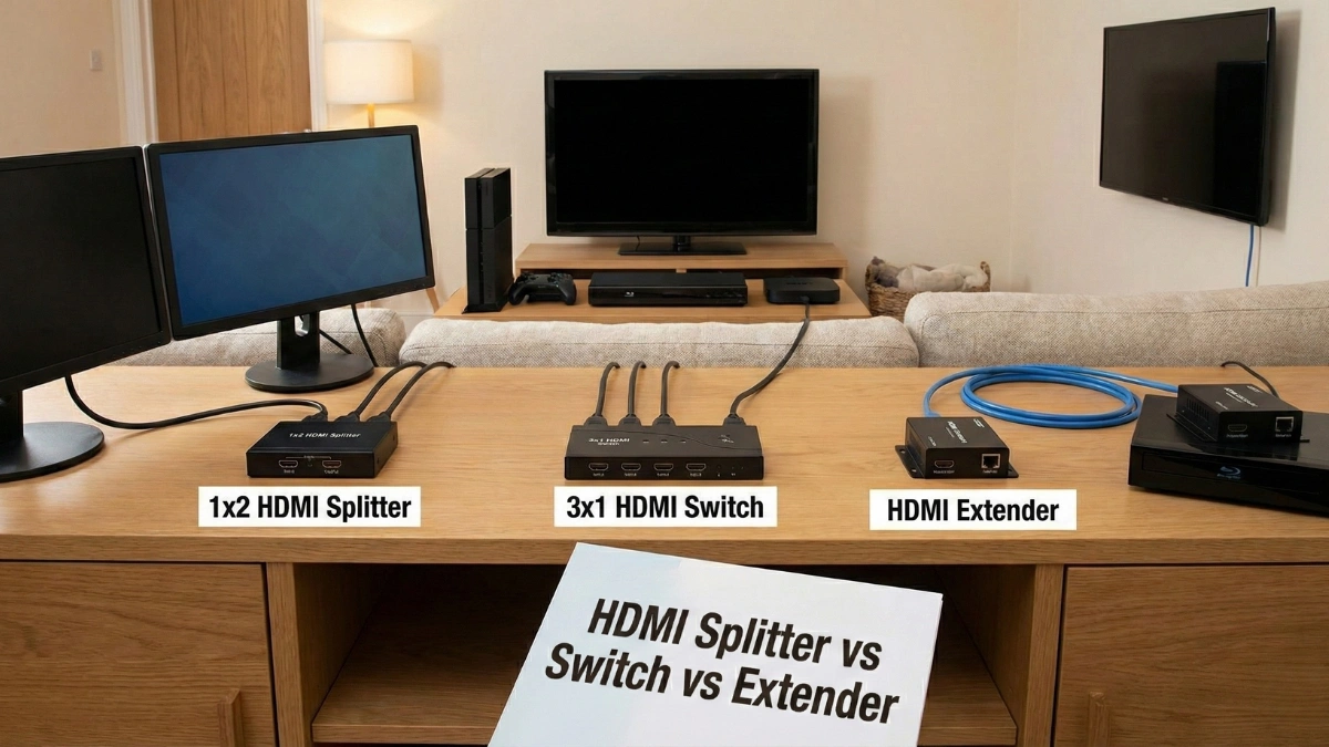 HDMI Splitter vs Switch vs Extender